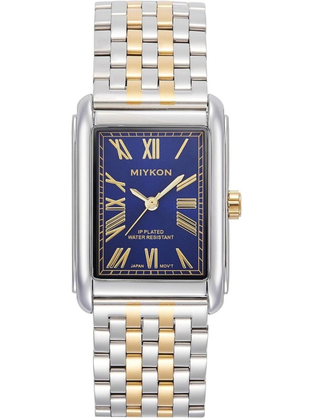 Vintage Men's Tank Dress Watch, Stainless Steel Bracelet, Water Resistant